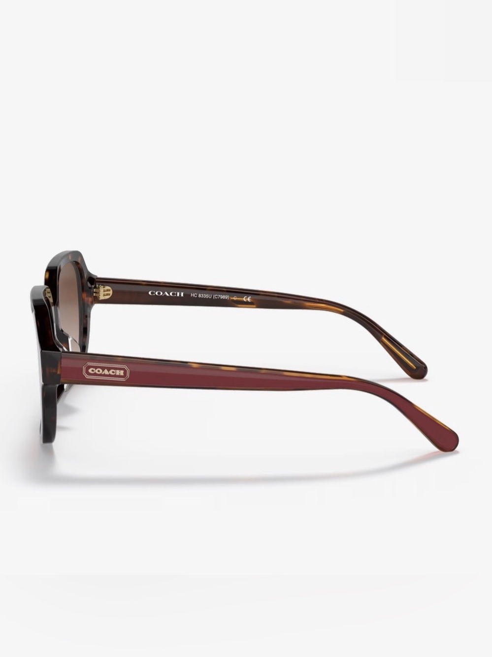 Coach Tortoise Square Sunglasses with Brown Gradient Lenses full inclusion - Picture 3 of 5